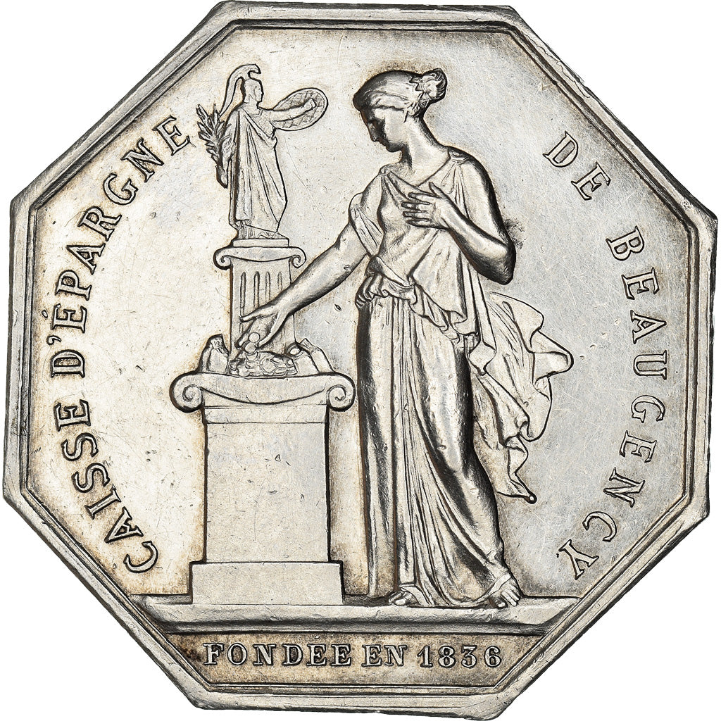 France, Jeton, Savings Bank, Caisse d'Epargne de Beaugency, 1874, Borrel, TTB+