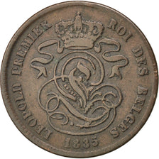 BELGIUM, 2 Centimes, 1835, KM #4.2, VF(30-35), Copper, 3.92