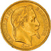 Moneta, Francja, Napoleon III, 20 Francs, 1866, Strasbourg, AU(50-53), Złoto
