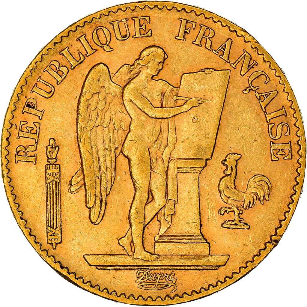 Munten, Frankrijk, Génie, 20 Francs, 1890, Paris, ZF+, Goud, KM:825