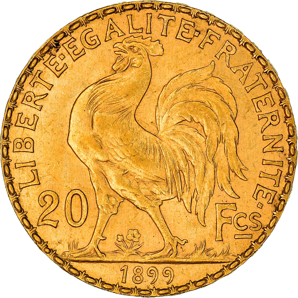 Munten, Frankrijk, Marianne, 20 Francs, 1899, Paris, ZF+, Goud, KM:847