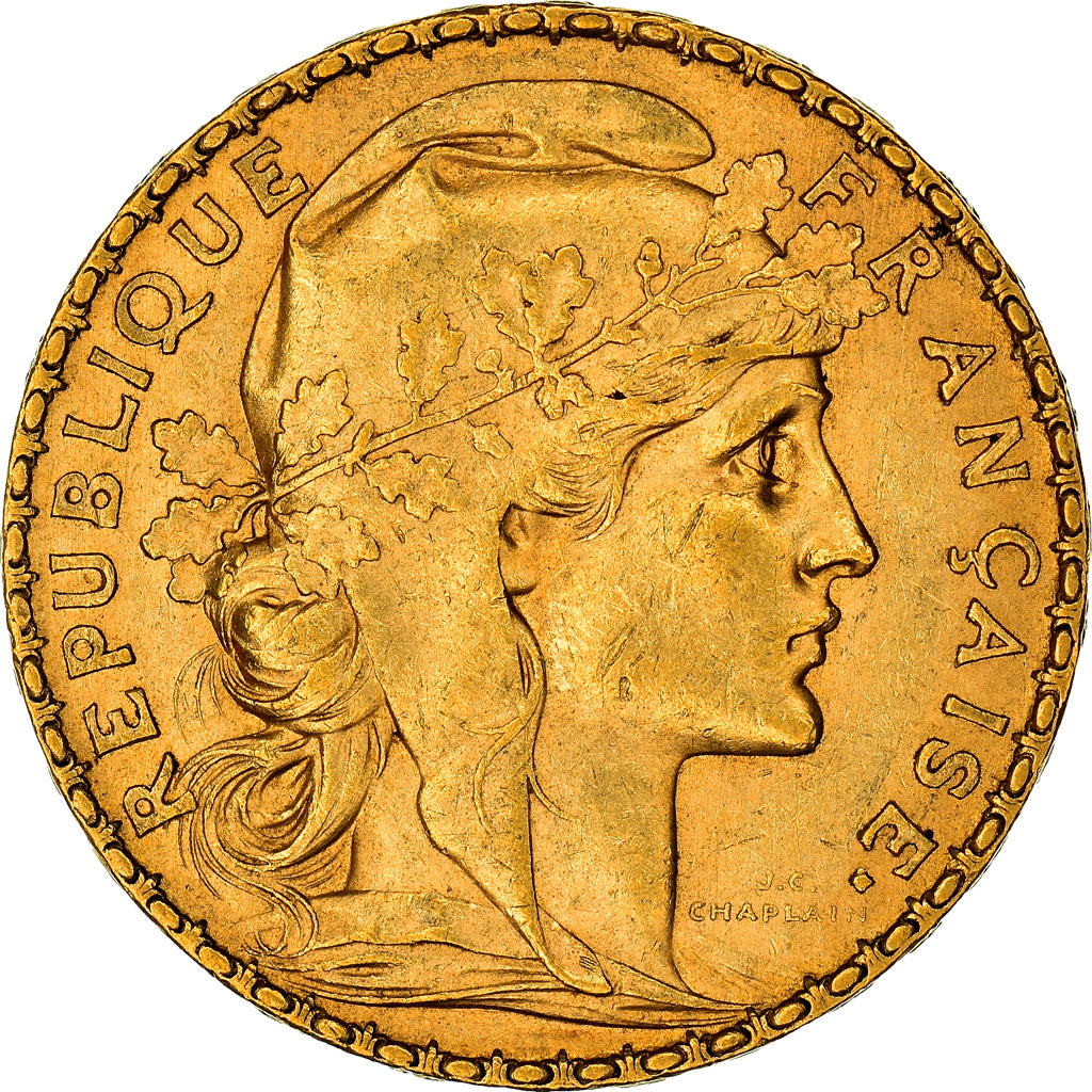 Coin, France, Marianne, 20 Francs, 1900, Paris, EF(40-45), Gold, KM:847