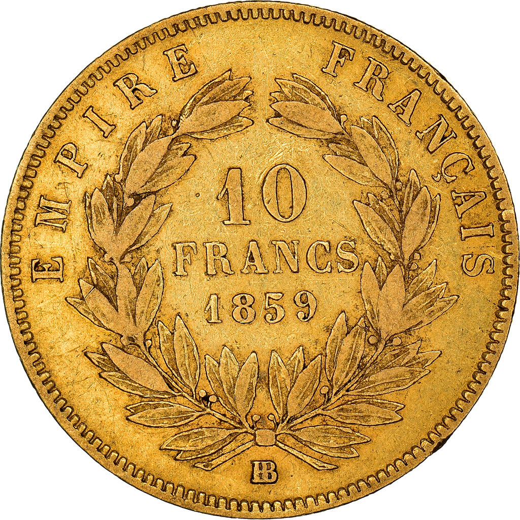 Monnaie, France, Napoleon III, 10 Francs, 1859, Strasbourg, TB+, Or