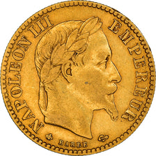 Moneta, Francia, Napoleon III, Napoléon III, 10 Francs, 1863, Paris, BB, Oro