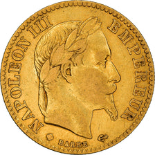 Moneda, Francia, Napoleon III, Napoléon III, 10 Francs, 1865, Strasbourg, BC+