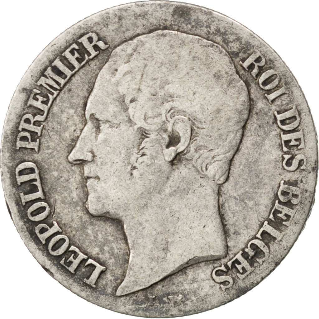 Coin, Belgium, Leopold I, 20 Centimes, 1853, VF(20-25), Silver, KM:19