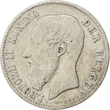 BELGIUM, 50 Centimes, 1898, KM #27, VF(30-35), Silver, 2.35