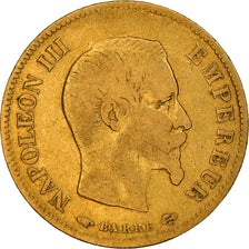 Moneta, Francja, Napoleon III, 10 Francs, 1856, Paris, VF(20-25), Złoto