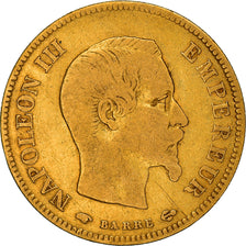 Moneta, Francia, Napoleon III, 10 Francs, 1856, Paris, MB, Oro, KM:784.3