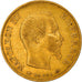 Moeda, França, Napoleon III, 10 Francs, 1858, Paris, VF(20-25), Dourado