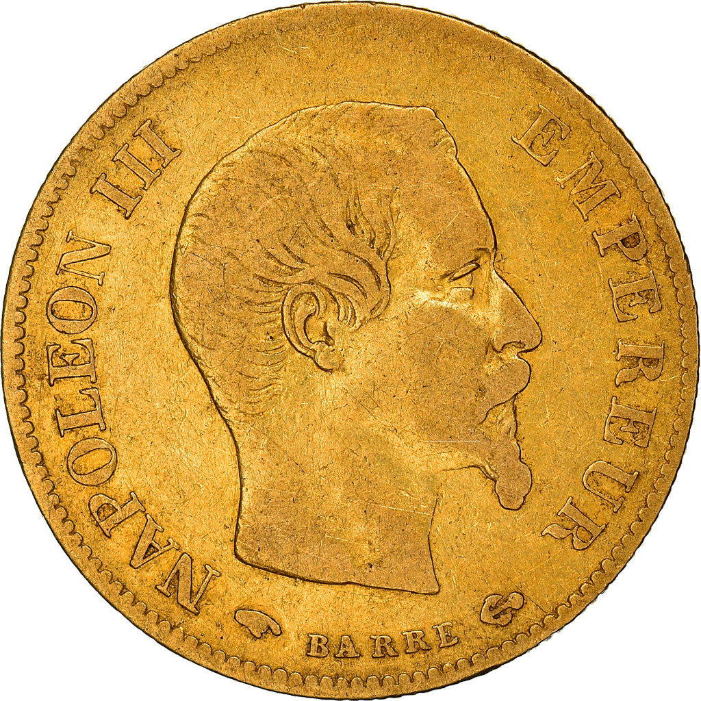 Munten, Frankrijk, Napoleon III, 10 Francs, 1859, Paris, FR, Goud, KM:784.3