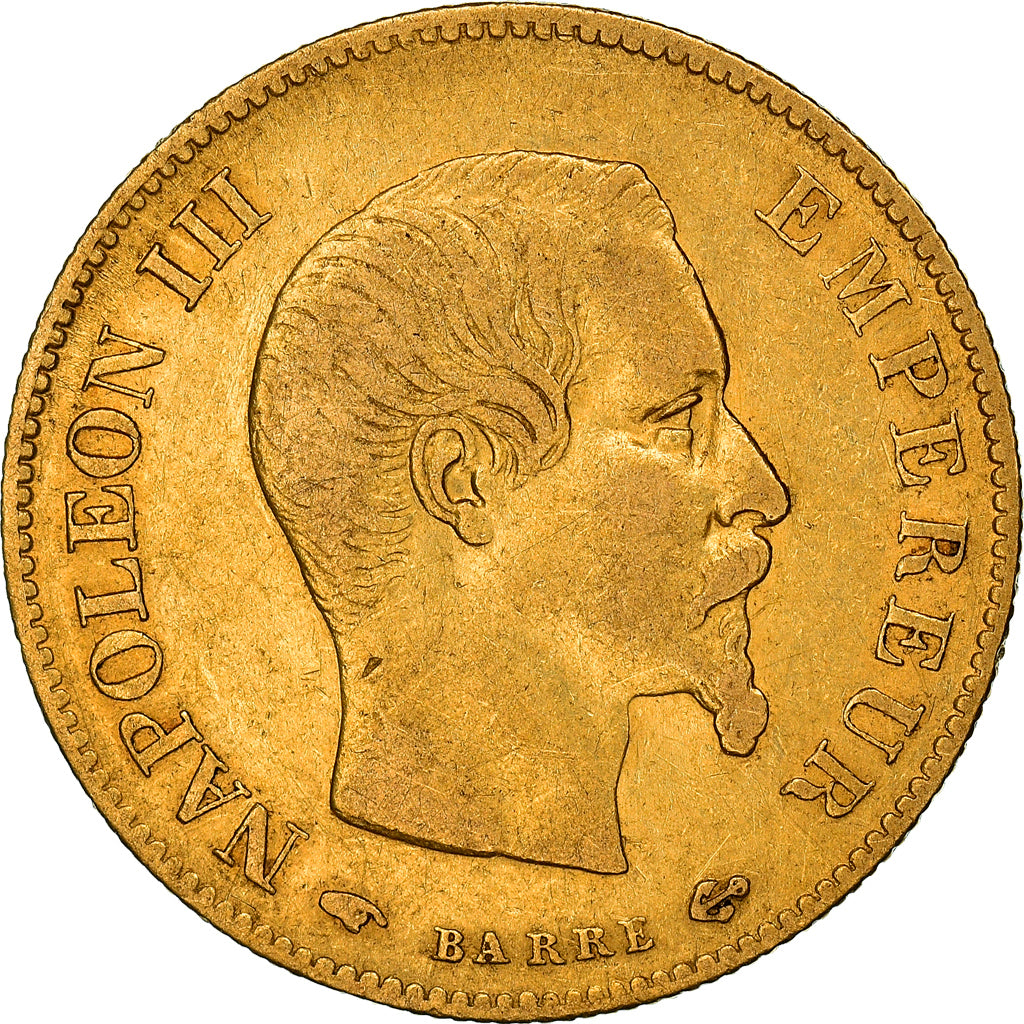 Munten, Frankrijk, Napoleon III, 10 Francs, 1859, Paris, FR+, Goud, KM:784.3