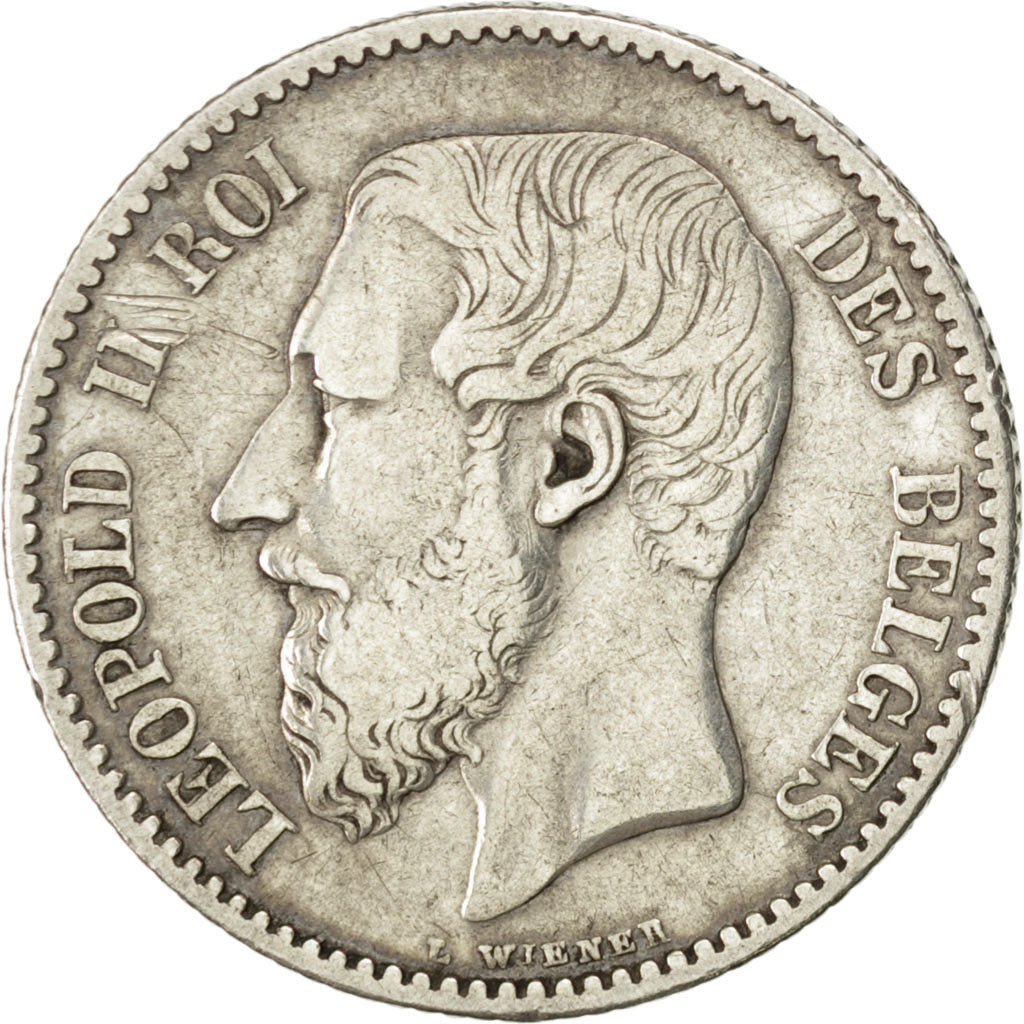Belgio, Leopold II, Franc, 1886, MB+, Argento, KM:28.2