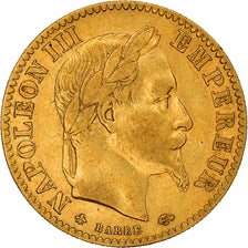 Moneta, Francia, Napoleon III, 10 Francs, 1865, Paris, BB, Oro, KM:800.1