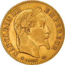 Monnaie, France, Napoleon III, Napoléon III, 10 Francs, 1866, Paris, TB+, Or