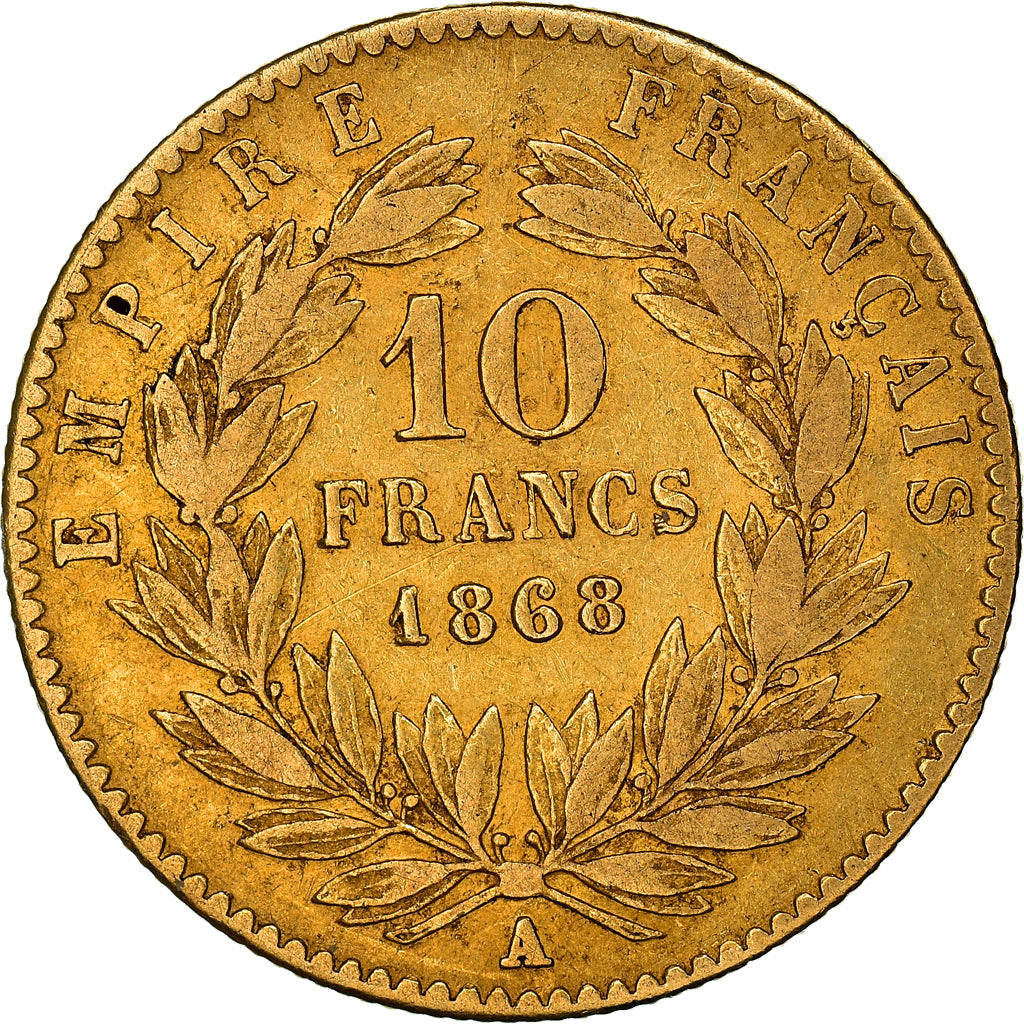 Monnaie, France, Napoleon III, Napoléon III, 10 Francs, 1868, Paris, TB+, Or