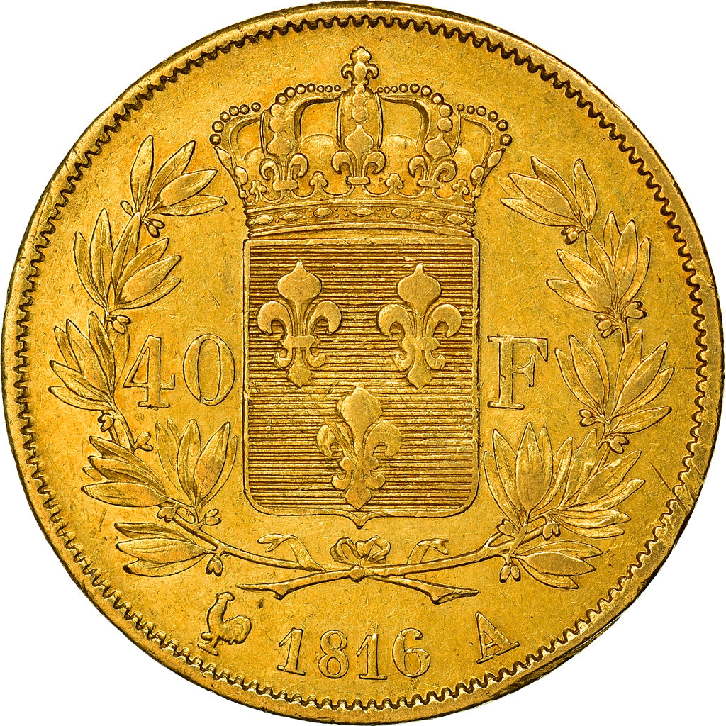 Monnaie, France, Louis XVIII, Louis XVIII, 40 Francs, 1816, Paris, TTB, Or