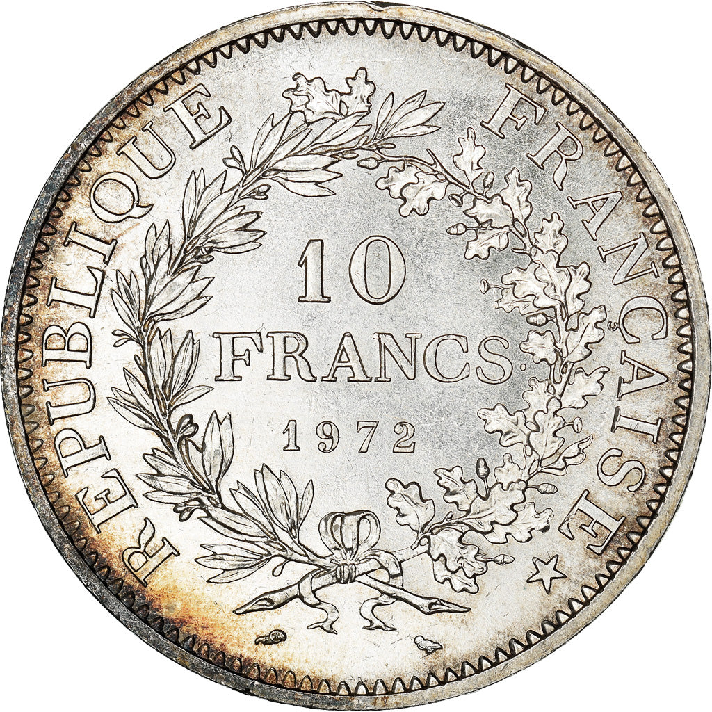 Coin, France, Hercule, 10 Francs, 1972, Paris, MS(60-62), Silver, KM:932