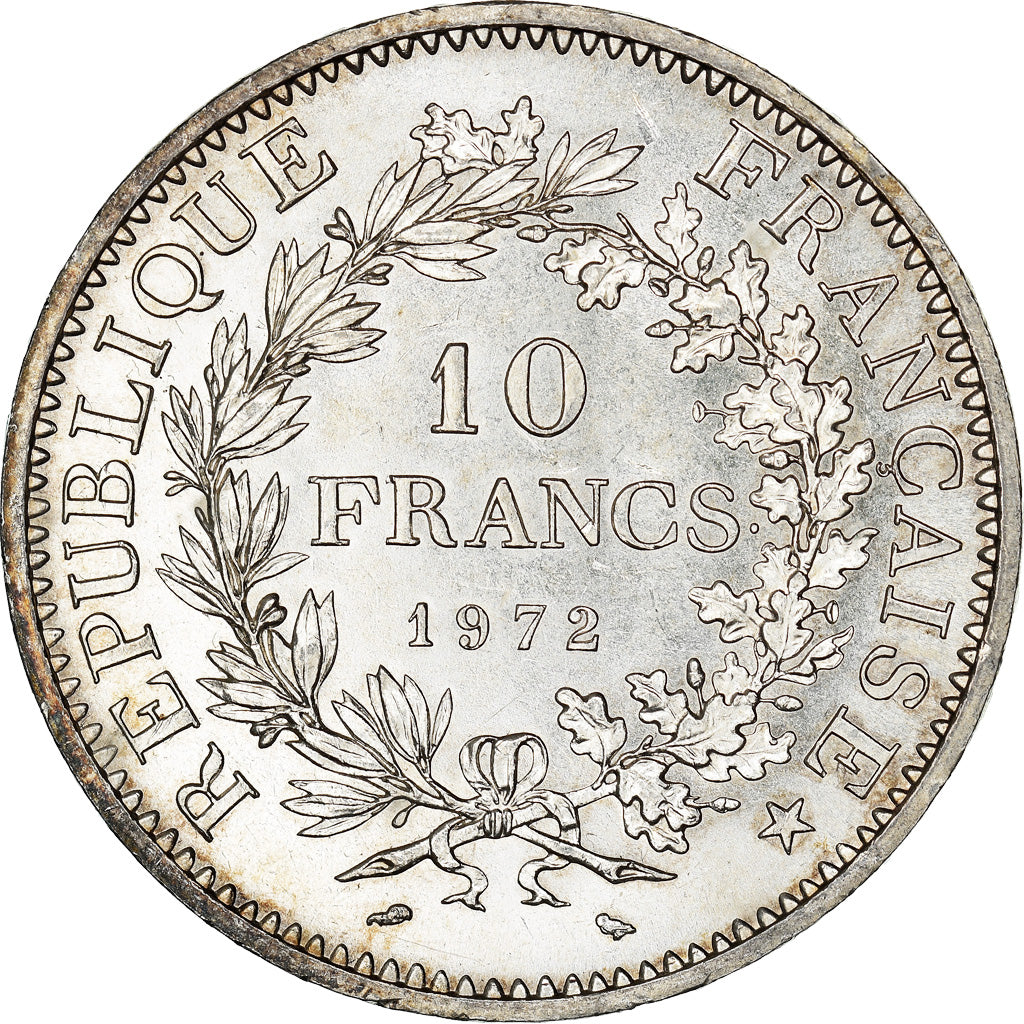 Coin, France, Hercule, 10 Francs, 1972, Paris, MS(63), Silver, KM:932