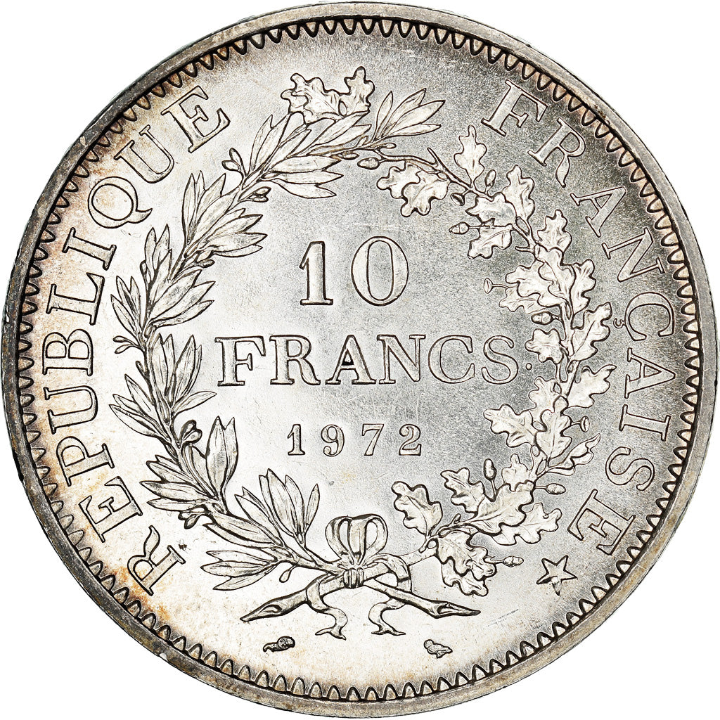 Coin, France, Hercule, 10 Francs, 1972, Paris, MS(63), Silver, KM:932