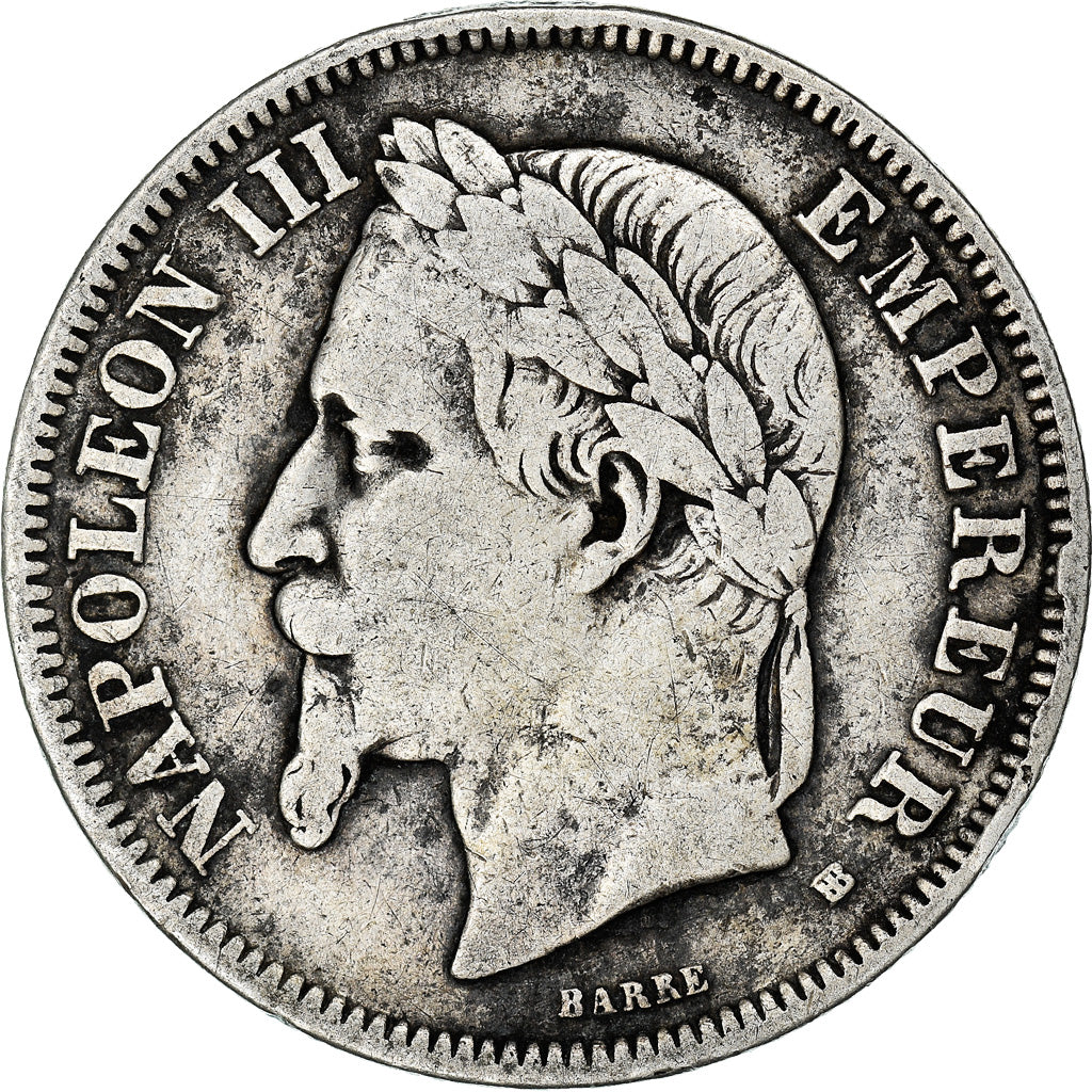 Monnaie, France, Napoleon III, Napoléon III, 2 Francs, 1866, Strasbourg, TB+
