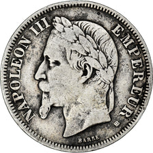 Monnaie, France, Napoleon III, Napoléon III, 2 Francs, 1866, Strasbourg, TB+
