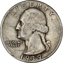Moneta, Stati Uniti, Washington Quarter, Quarter, 1939, U.S. Mint, Philadelphia