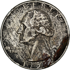 Moneda, Estados Unidos, Washington Quarter, Quarter, 1953, U.S. Mint