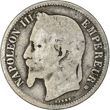 Monnaie, France, Napoleon III, Napoléon III, Franc, 1866, Strasbourg, B+