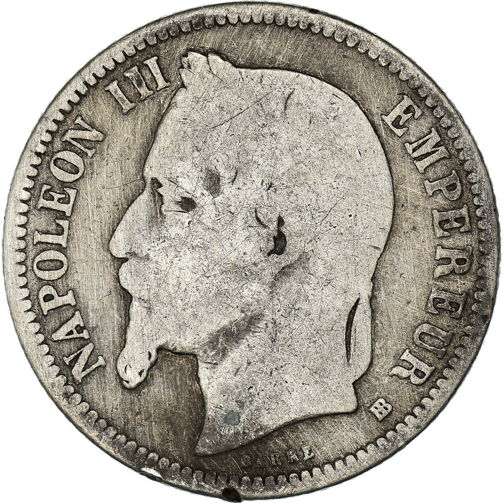 Monnaie, France, Napoleon III, Napoléon III, Franc, 1868, Strasbourg, B+
