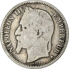Moeda, França, Napoleon III, Napoléon III, Franc, 1869, Paris, F(12-15)