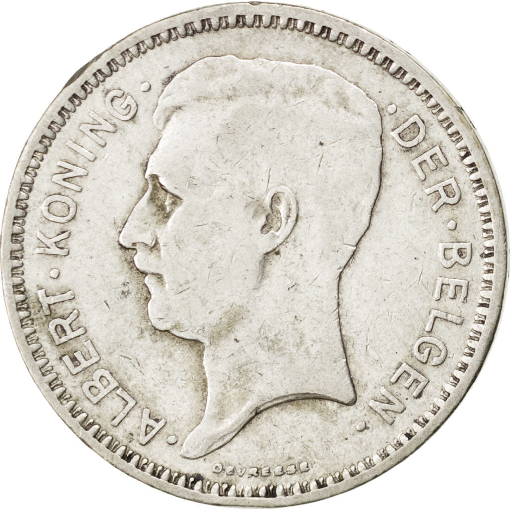 Coin, Belgium, 20 Francs, 20 Frank, 1933, EF(40-45), Silver, KM:104.1