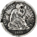 Moneda, Estados Unidos, Seated Liberty Half Dime, Half Dime, 1863, U.S. Mint