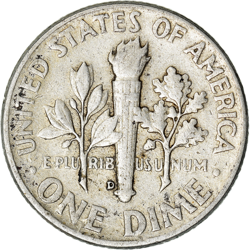 Moneta, Stati Uniti, Roosevelt Dime, Dime, 1951, U.S. Mint, Denver, BB, Argento