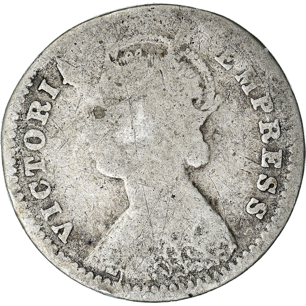 Moneta, INDIE BRYTYJSKIE, Victoria, 2 Annas, 1897, Calcutta, F(12-15), Srebro