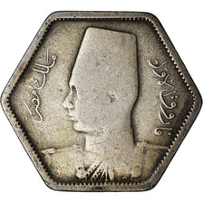 Moneta, Egitto, Farouk, 2 Piastres, 1944, British Royal Mint, MB, Argento