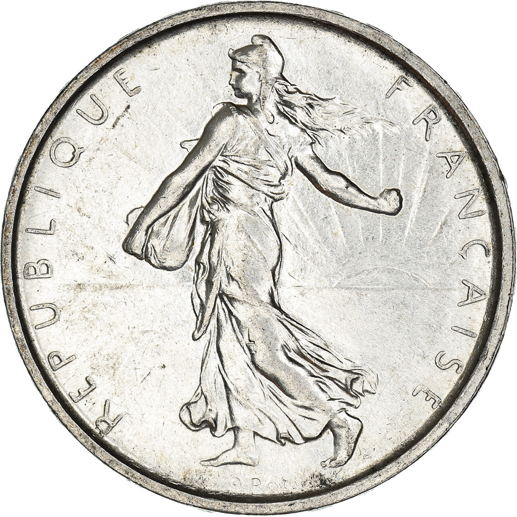 Moneda, Francia, Semeuse, 5 Francs, 1966, EBC, Plata, KM:926, Gadoury:770
