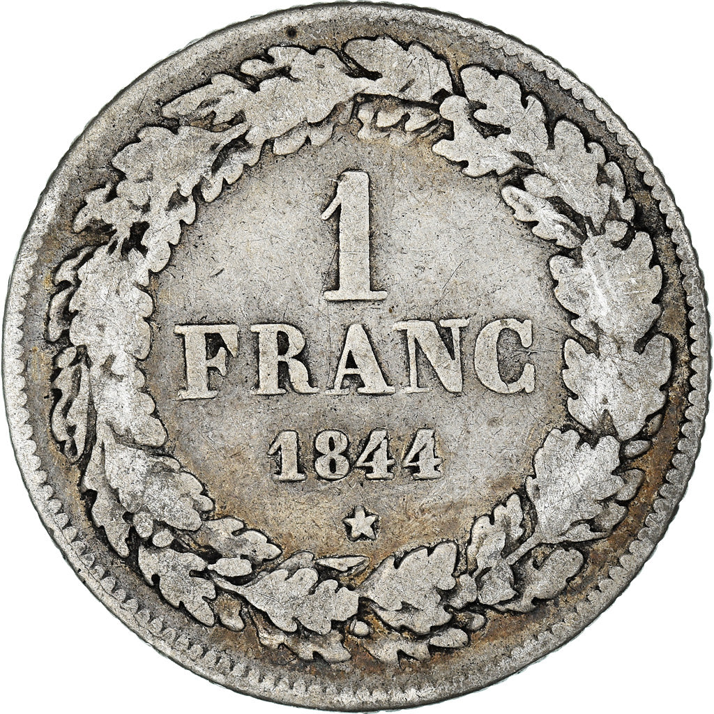 Moneta, Belgio, Leopold I, Franc, 1844, Brussels, MB+, Argento, KM:7.1