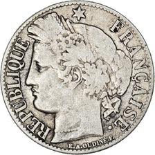 Monnaie, France, Cérès, Franc, 1871, Bordeaux, TB, Argent, Gadoury:465
