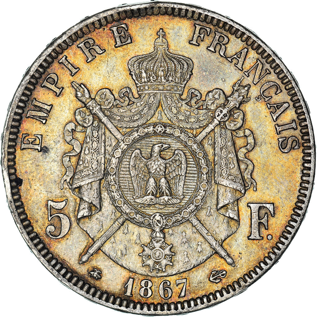 Münze, Frankreich, Napoleon III, Napoléon III, 5 Francs, 1867, Paris, SS