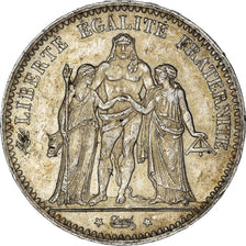 Monnaie, France, Hercule, 5 Francs, 1876, Paris, TTB+, Argent, Gadoury:745a