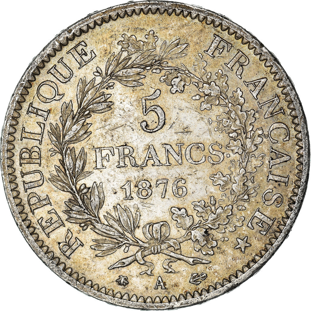 Monnaie, France, Hercule, 5 Francs, 1876, Paris, TTB+, Argent, Gadoury:745a