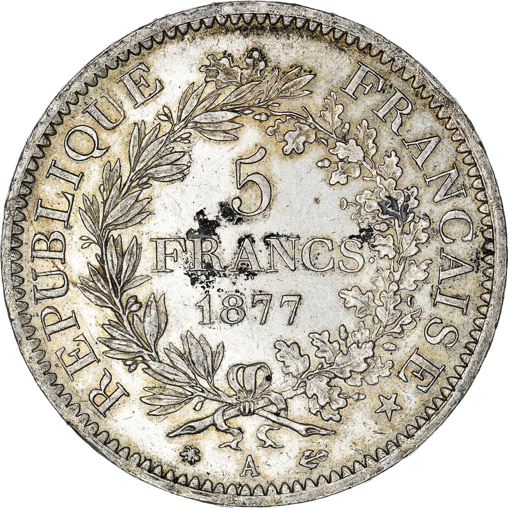 Monnaie, France, Hercule, 5 Francs, 1877, Paris, TTB+, Argent, Gadoury:745a
