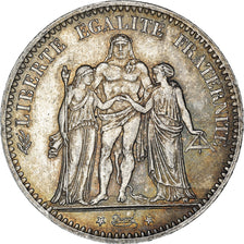 Coin, France, Hercule, 5 Francs, 1877, Paris, AU(50-53), Silver, KM:820.1
