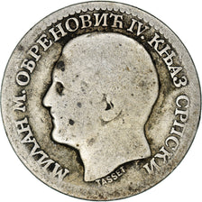Moneta, Serbia, Milan I, 50 Para, 1879, Paris, VF(20-25), Srebro, KM:9