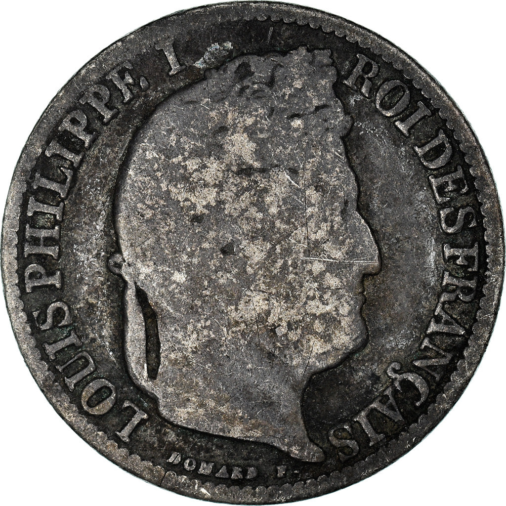 Moeda, França, Louis-Philippe, 1/2 Franc, 1841, Rouen, VF(20-25), Prata