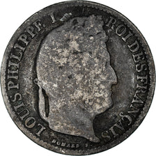 Moeda, França, Louis-Philippe, 1/2 Franc, 1841, Rouen, VF(20-25), Prata