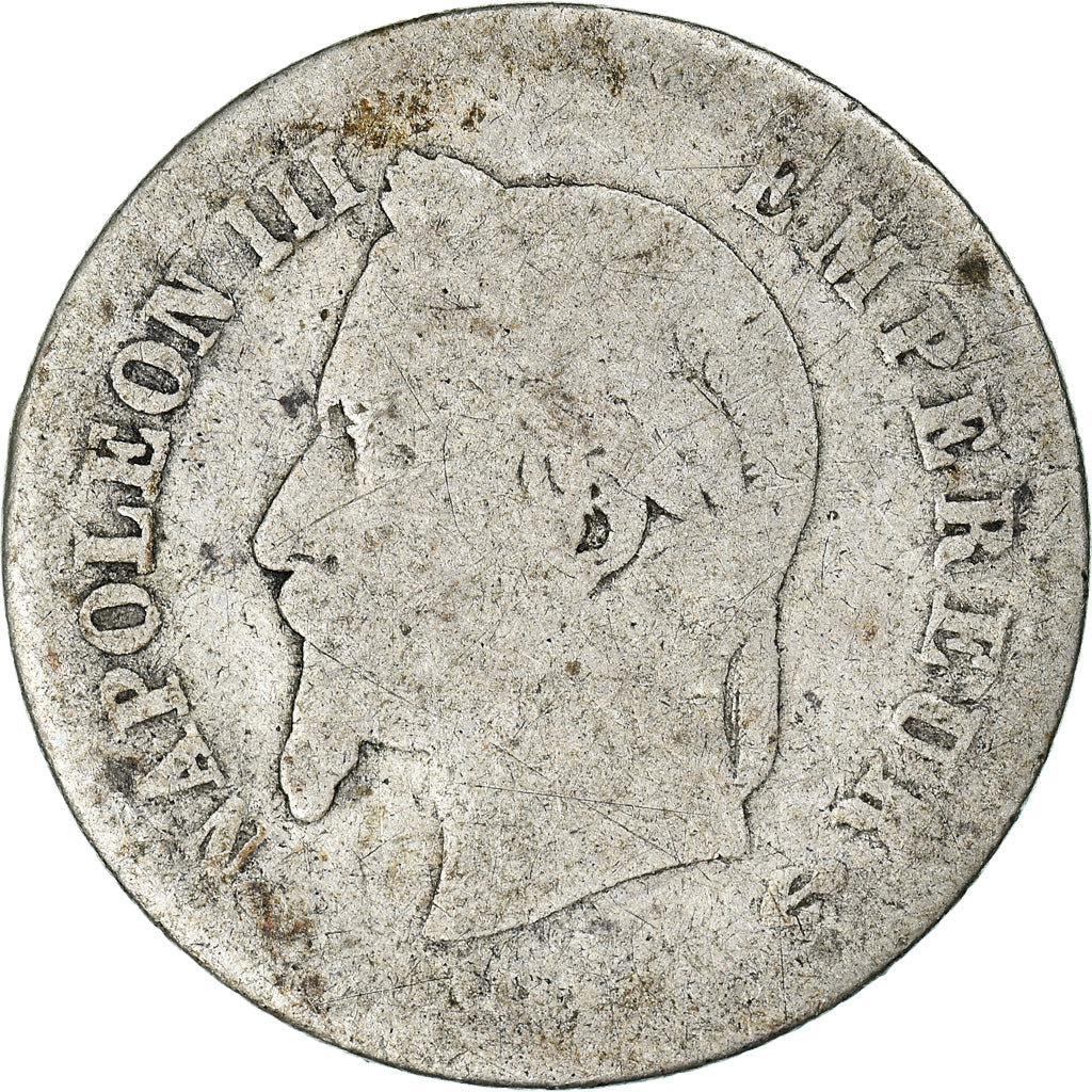 Moeda, França, Napoleon III, Napoléon III, 20 Centimes, 1866, Strasbourg