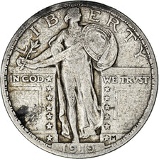 Coin, United States, Standing Liberty Quarter, Quarter, 1919, U.S. Mint