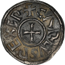 Moneta, Francja, Denier, Melle, AU(50-53), Srebro, Prou:692-697